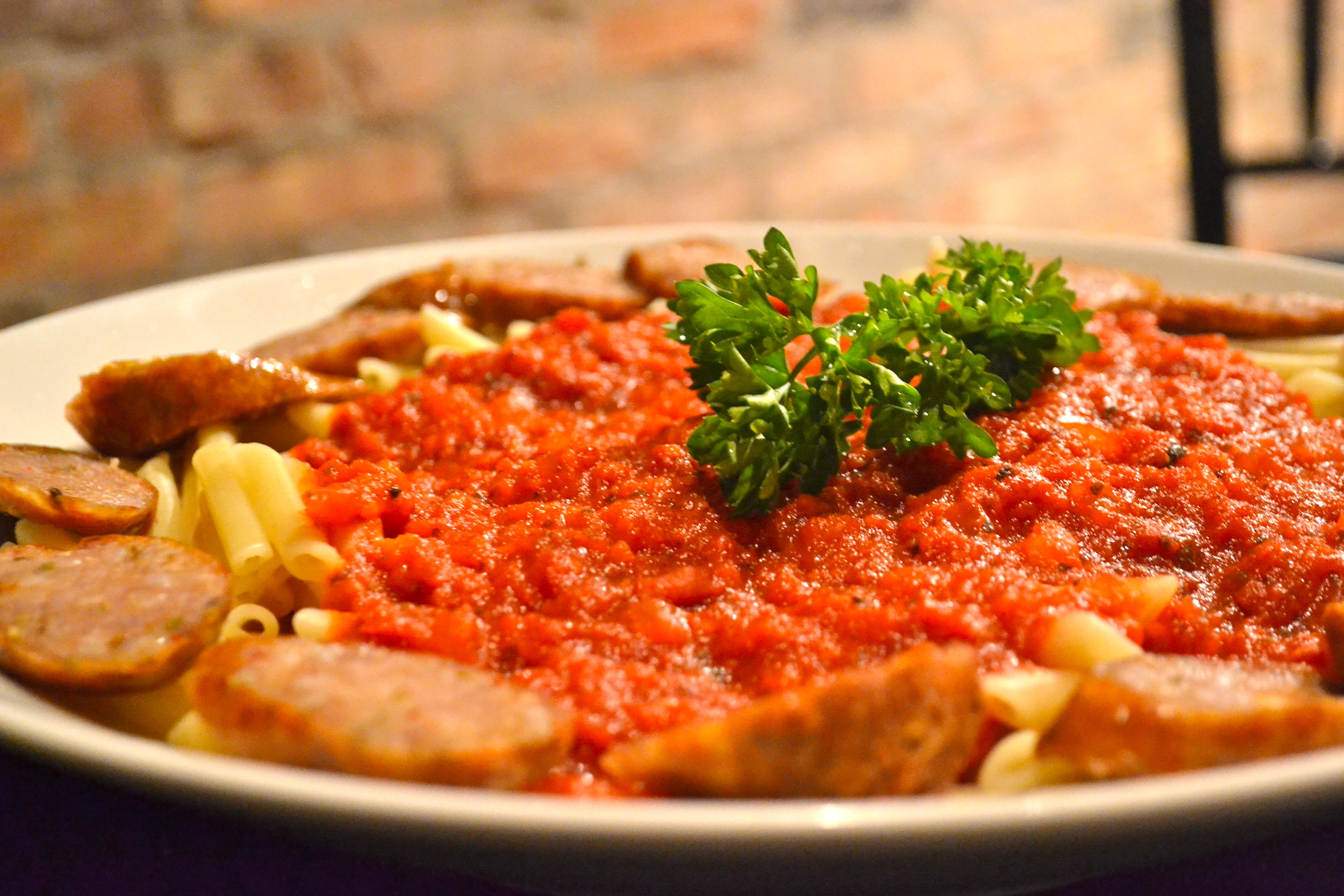 Order Spaghetti and Sausage  food online from Marcello Restaurant store, Northbrook on bringmethat.com