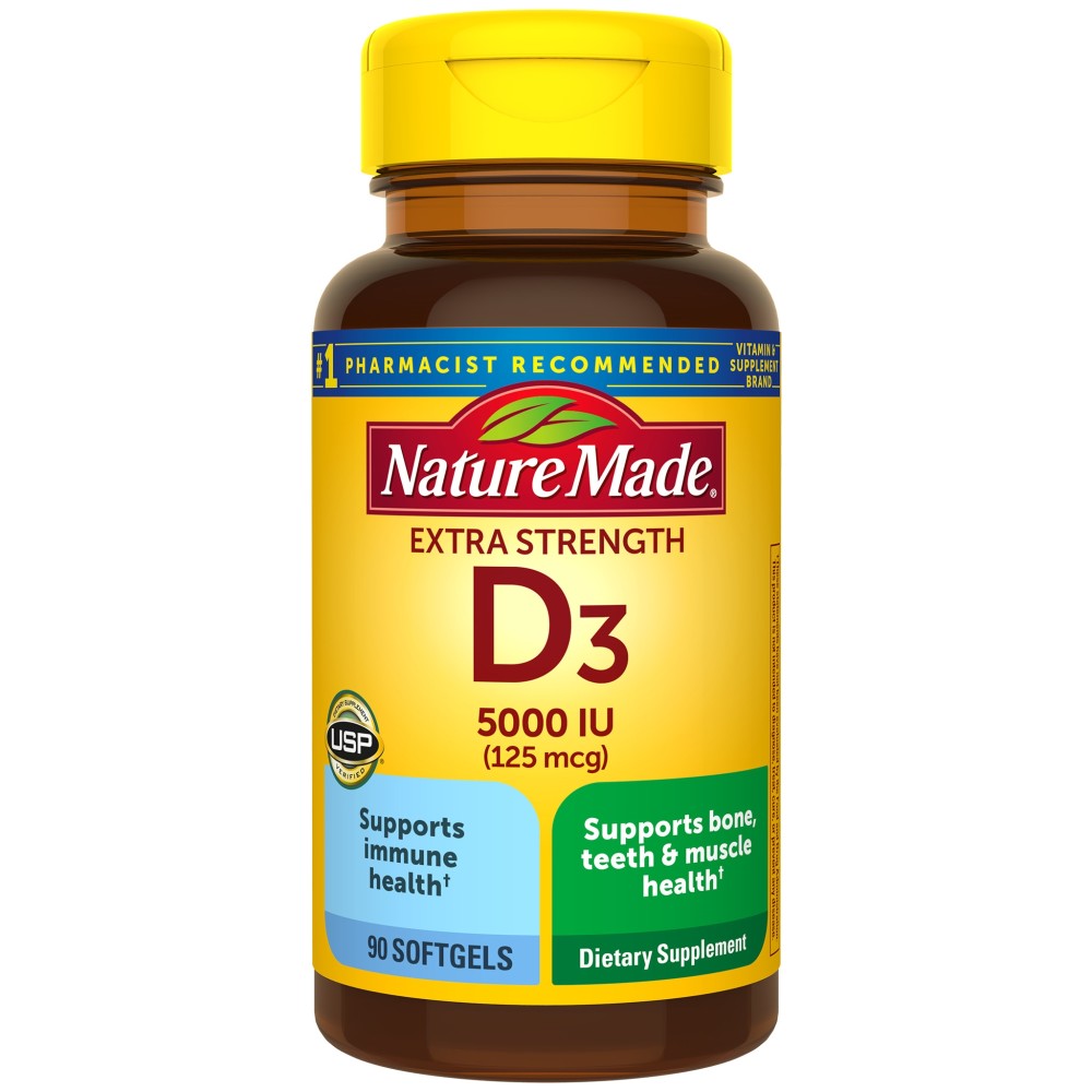 Order Nature Made Extra Strength Vitamin D3 Softgels - 125mcg, 90 ct food online from Rite Aid store, CORNING on bringmethat.com