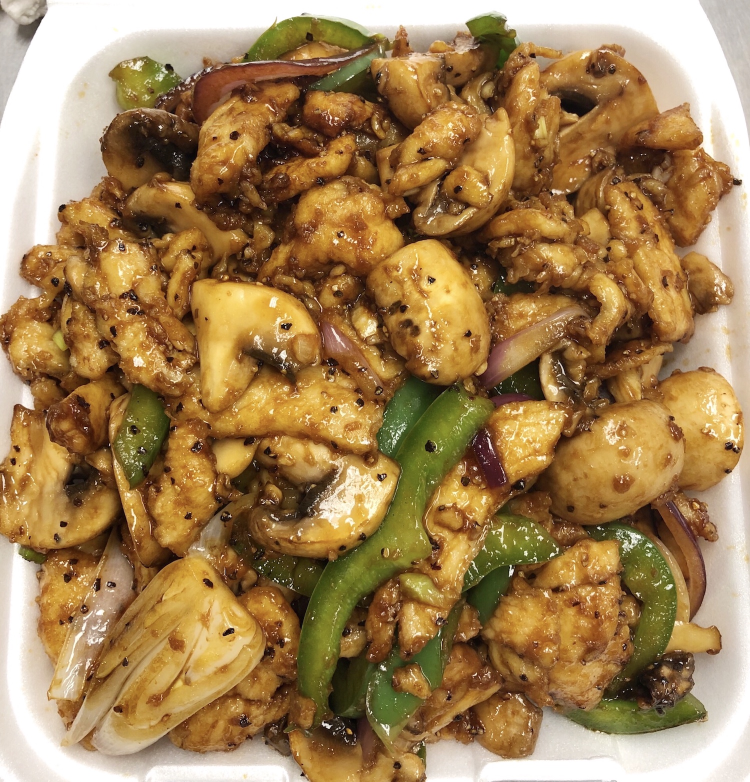 Order Black Pepper Chicken food online from China A Go Go store, Las Vegas on bringmethat.com