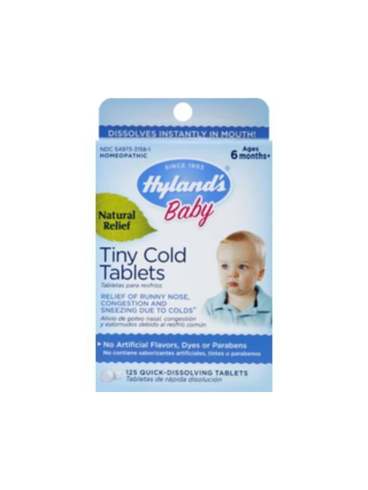 Order Hyland's Baby Tiny Cold Tablets (125 count) food online from Stock-Up Mart store, Marietta on bringmethat.com