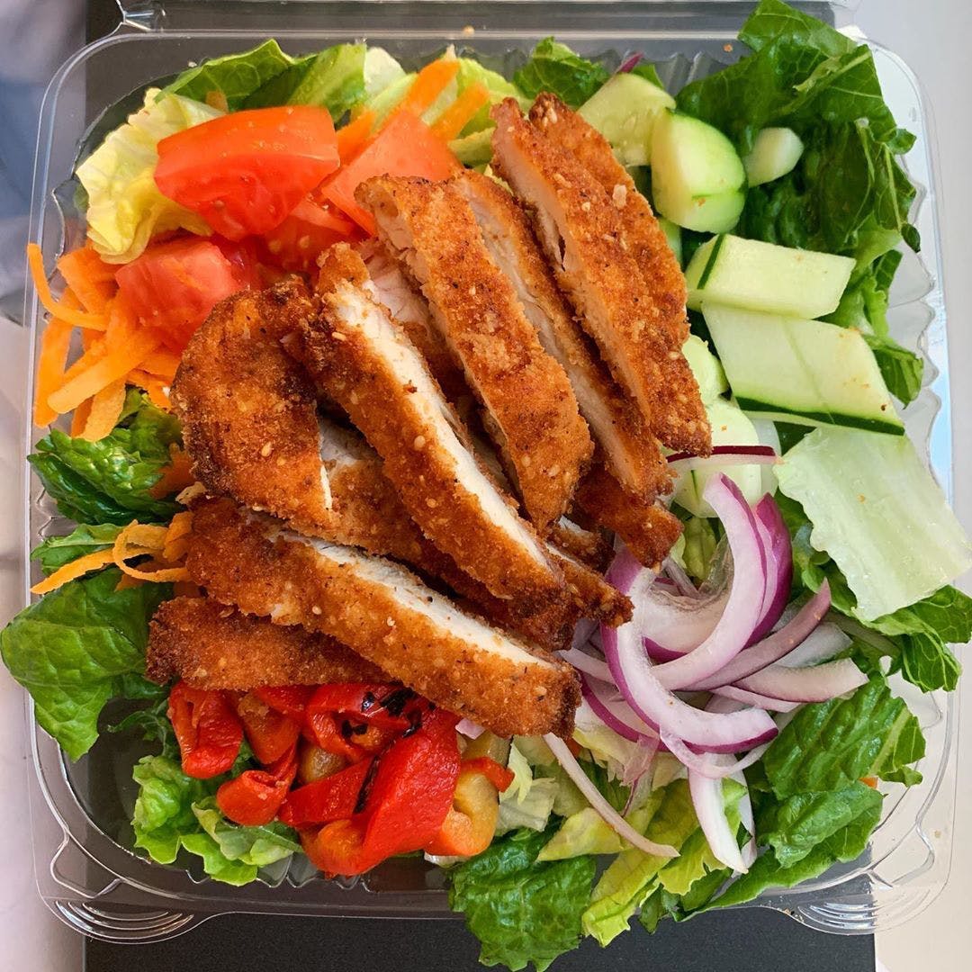 Order Chicken Cutlet Salad - Salad food online from Giovani Pizza store, Philadelphia on bringmethat.com