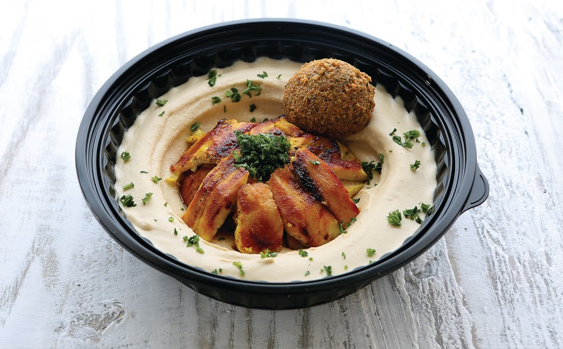 Order Hummus Shawarma Bowl food online from Taza Cafe store, Chicago on bringmethat.com