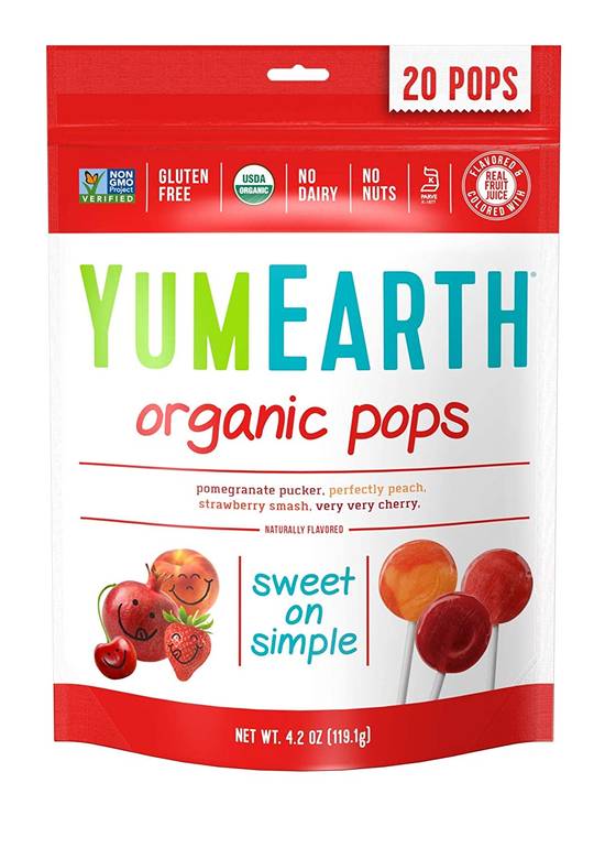 Order YumEarth Organic Pops Variety Pack (20 ct) food online from Rite Aid store, Eugene on bringmethat.com
