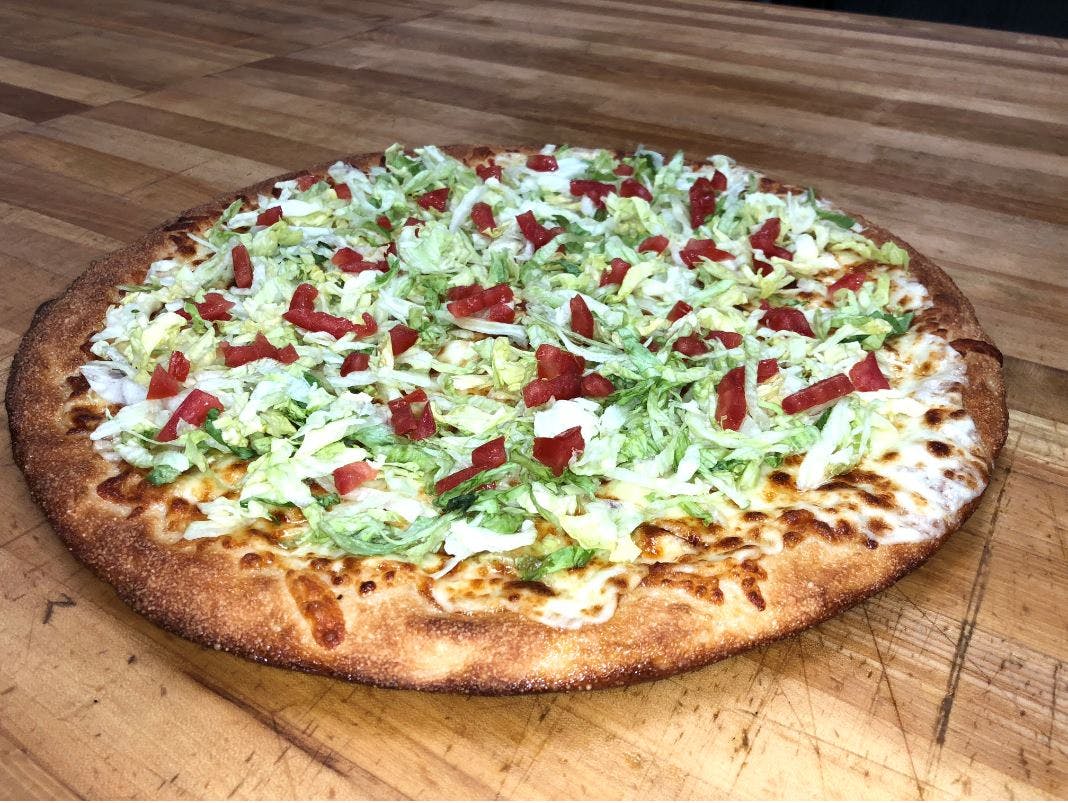 Order Taco Pizza - 8" (4 Slices) food online from Bellacinos Pizza & Grinders store, Hermitage on bringmethat.com