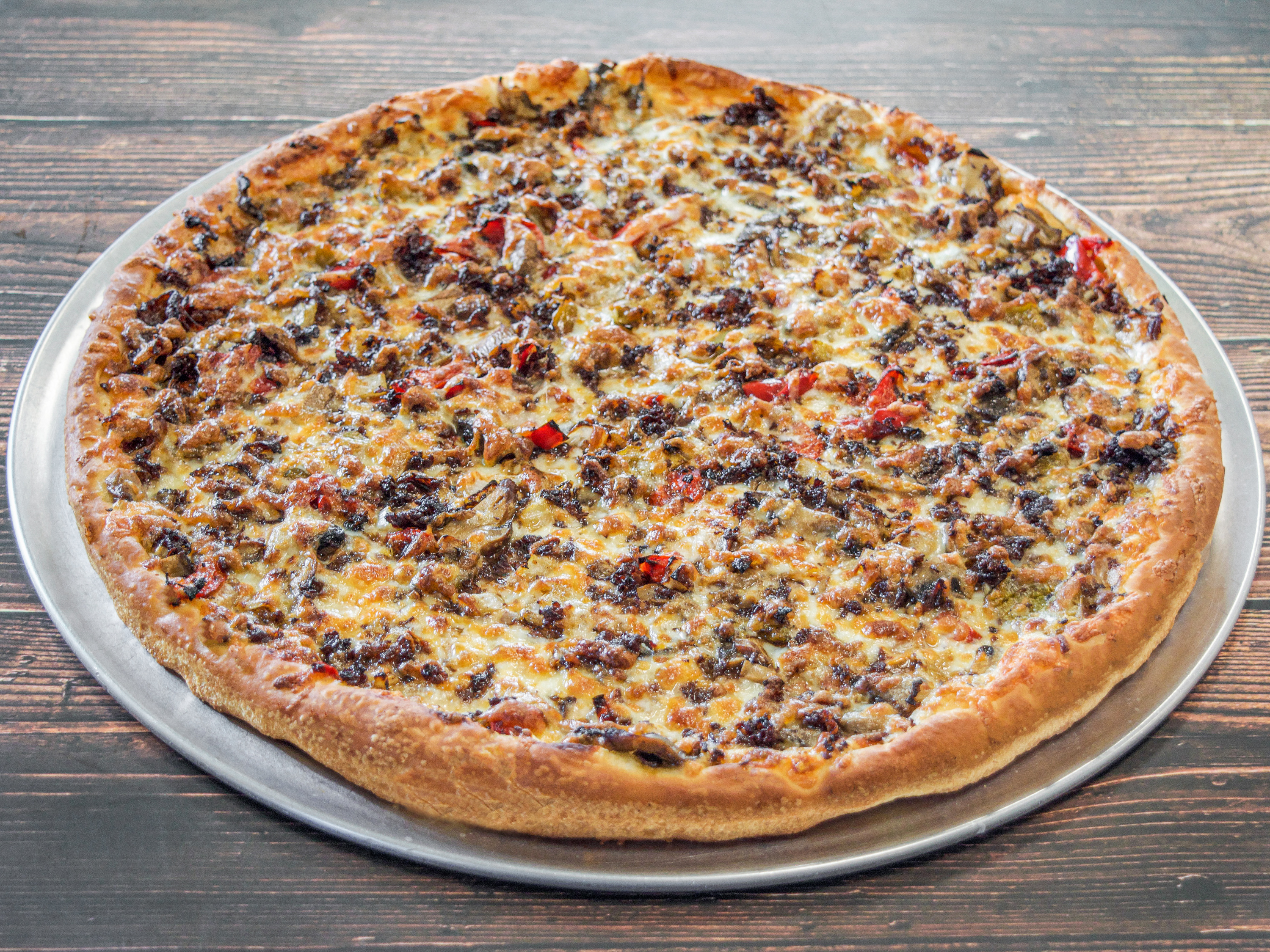 Order Small Steak and Cheese Pizza food online from Nick Pizza store, Quincy on bringmethat.com