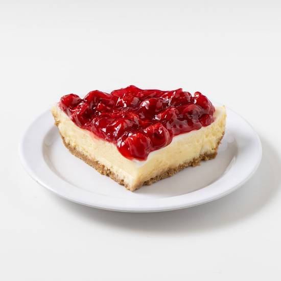 Order CHEESECAKE WITH CHERRY TOPPING (SLICE) food online from Nation Giant Hamburgers store, Citrus Heights on bringmethat.com