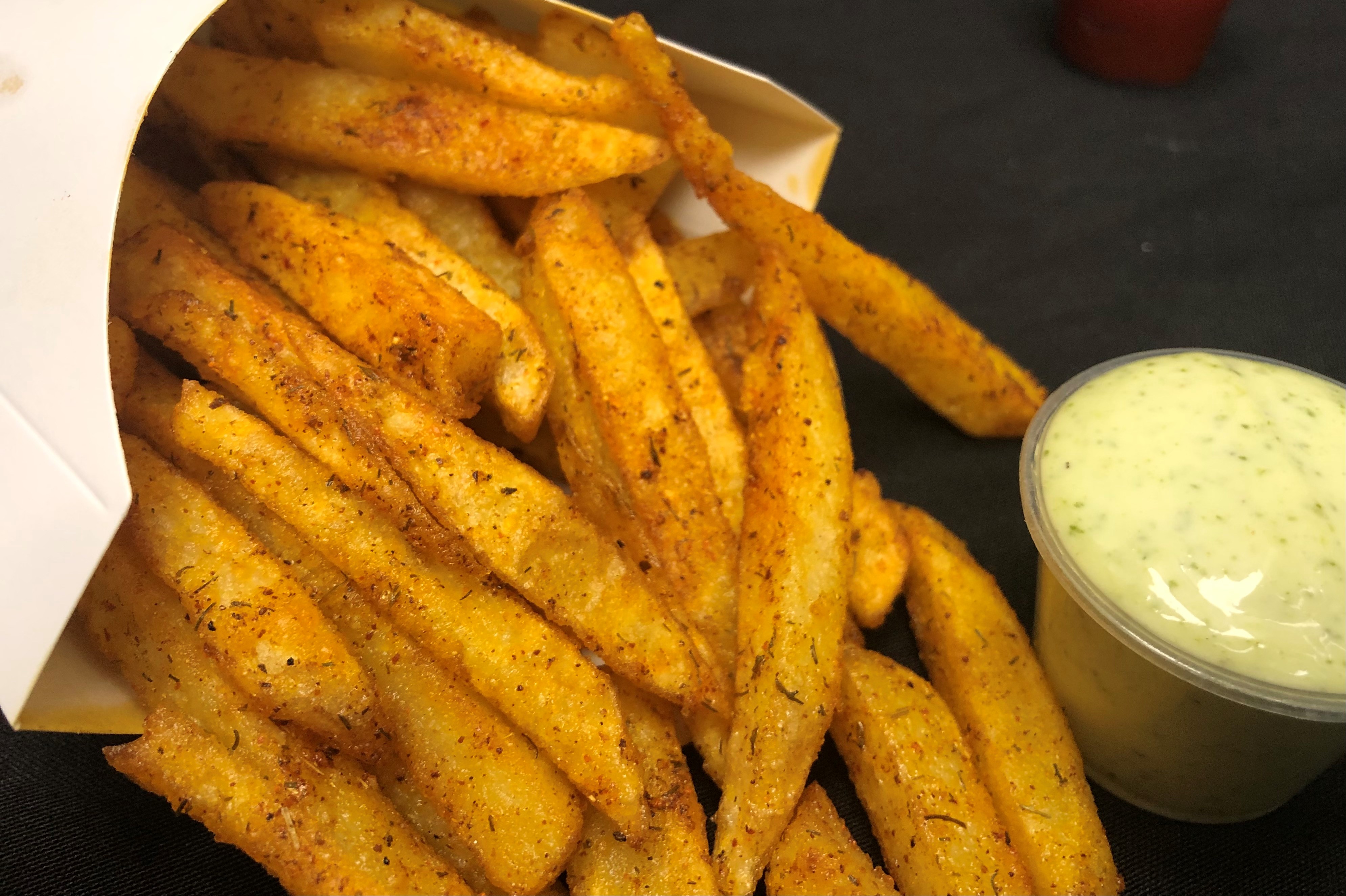 Order Masala Fries food online from Rollz Rice Indian Kitchen store, Lewis Center on bringmethat.com