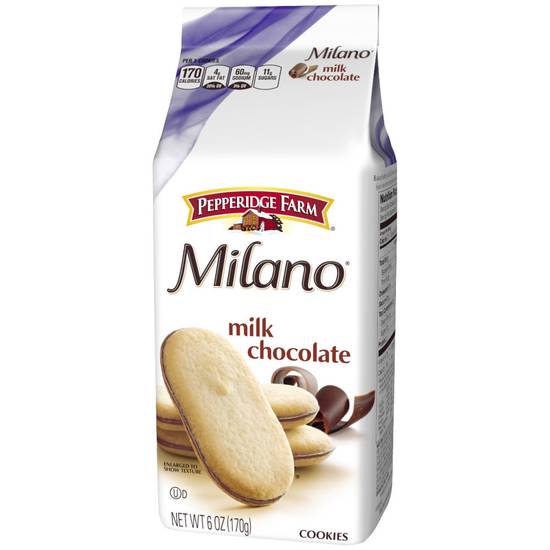 Order Pepperidge Farm Milano Milk Chocolate Cookies (6 oz) food online from Rite Aid store, Yamhill County on bringmethat.com