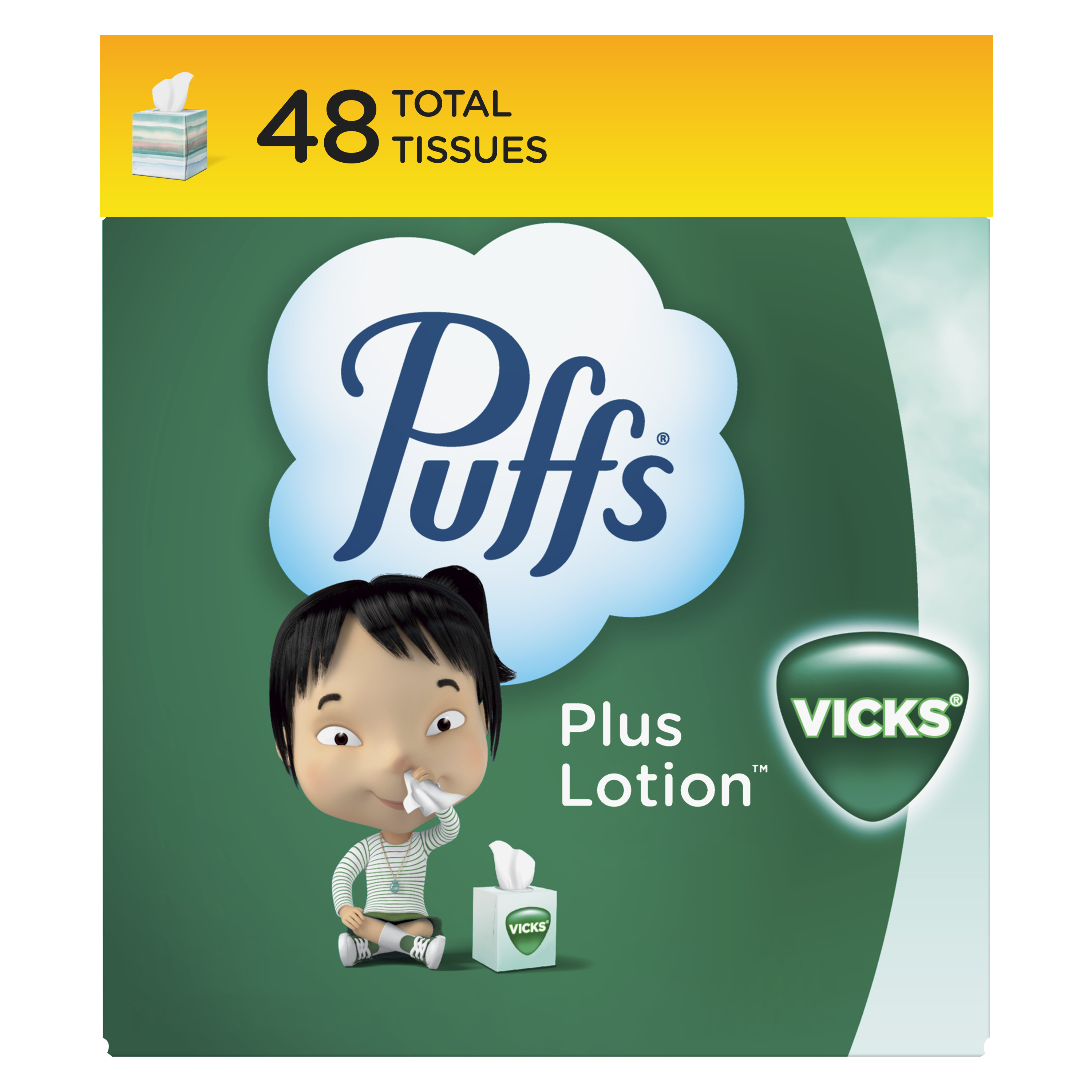 Order Puffs Plus Lotion Facial Tissues - Scent of Vicks, 48 ct food online from Rite Aid store, Redwood City on bringmethat.com
