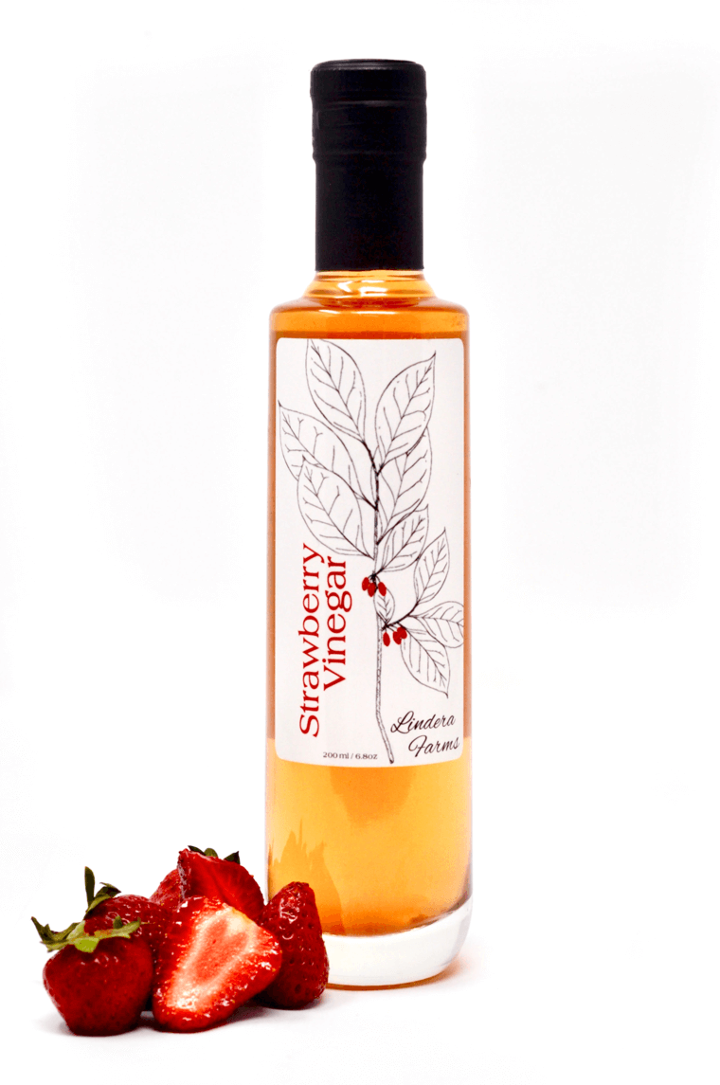 Order Lindera Farms Strawberry Vinegar food online from Bakers Daughter store, Washington on bringmethat.com