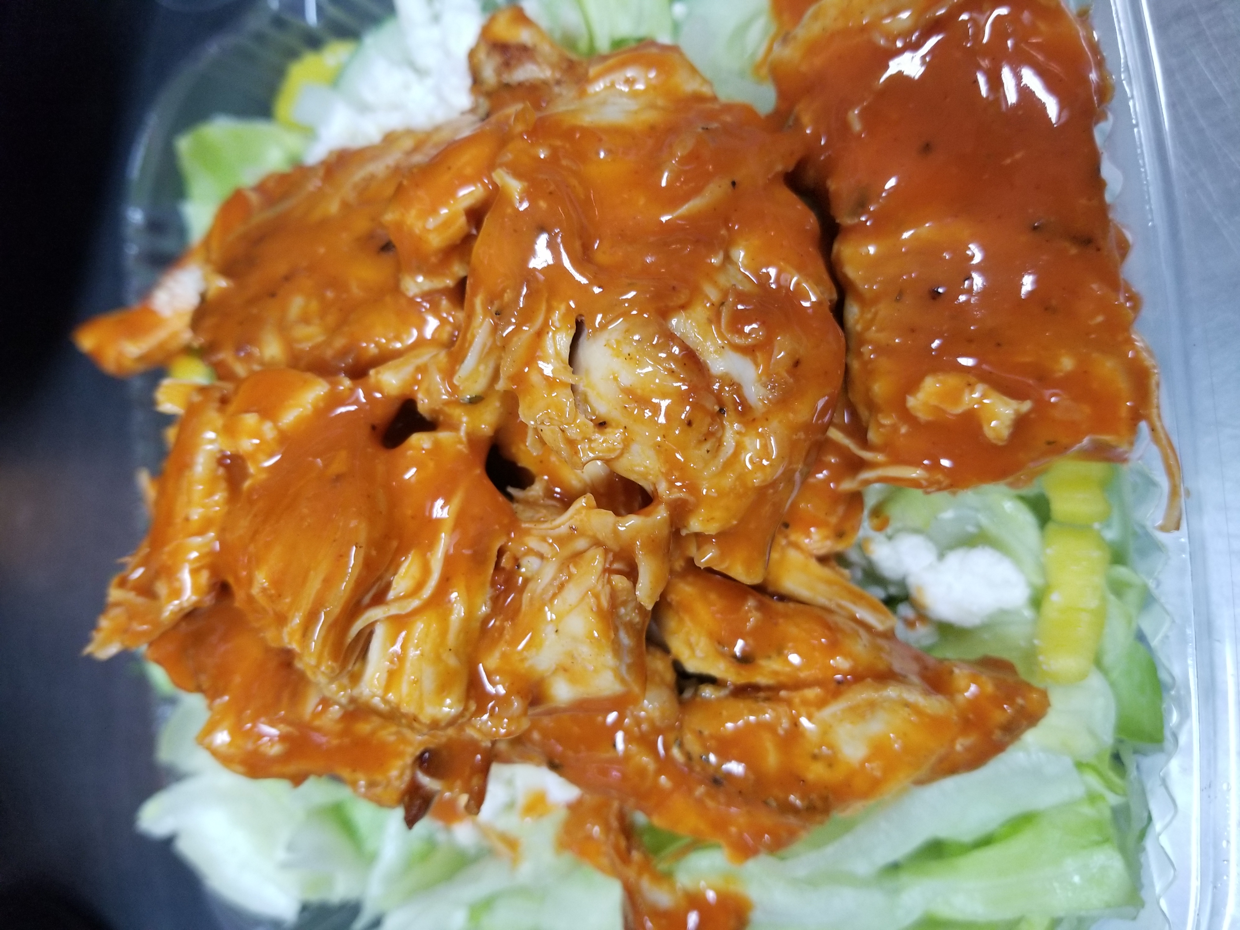Order Garden Salad with Buffalo Chicken food online from Pizzeria Gusto store, Providence on bringmethat.com
