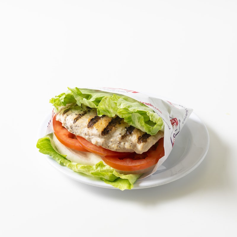 Order LETTUCE CHICKEN WRAP food online from Nation's Giant Hamburgers store, El Cerrito on bringmethat.com