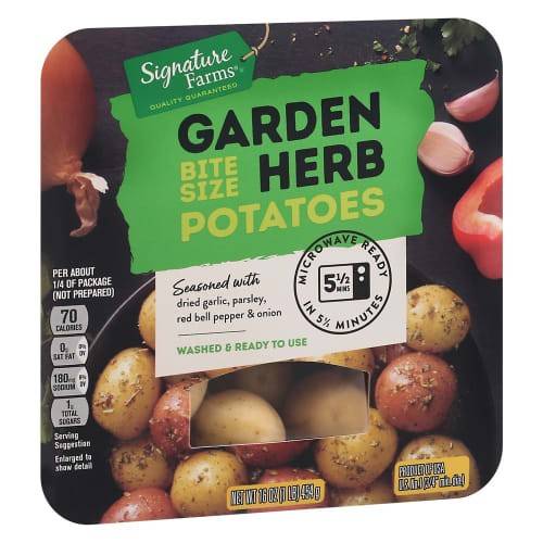 Order Signature Farms · Bite Size Garden Herb Potatoes (16 oz) food online from Albertsons store, Lafayette on bringmethat.com
