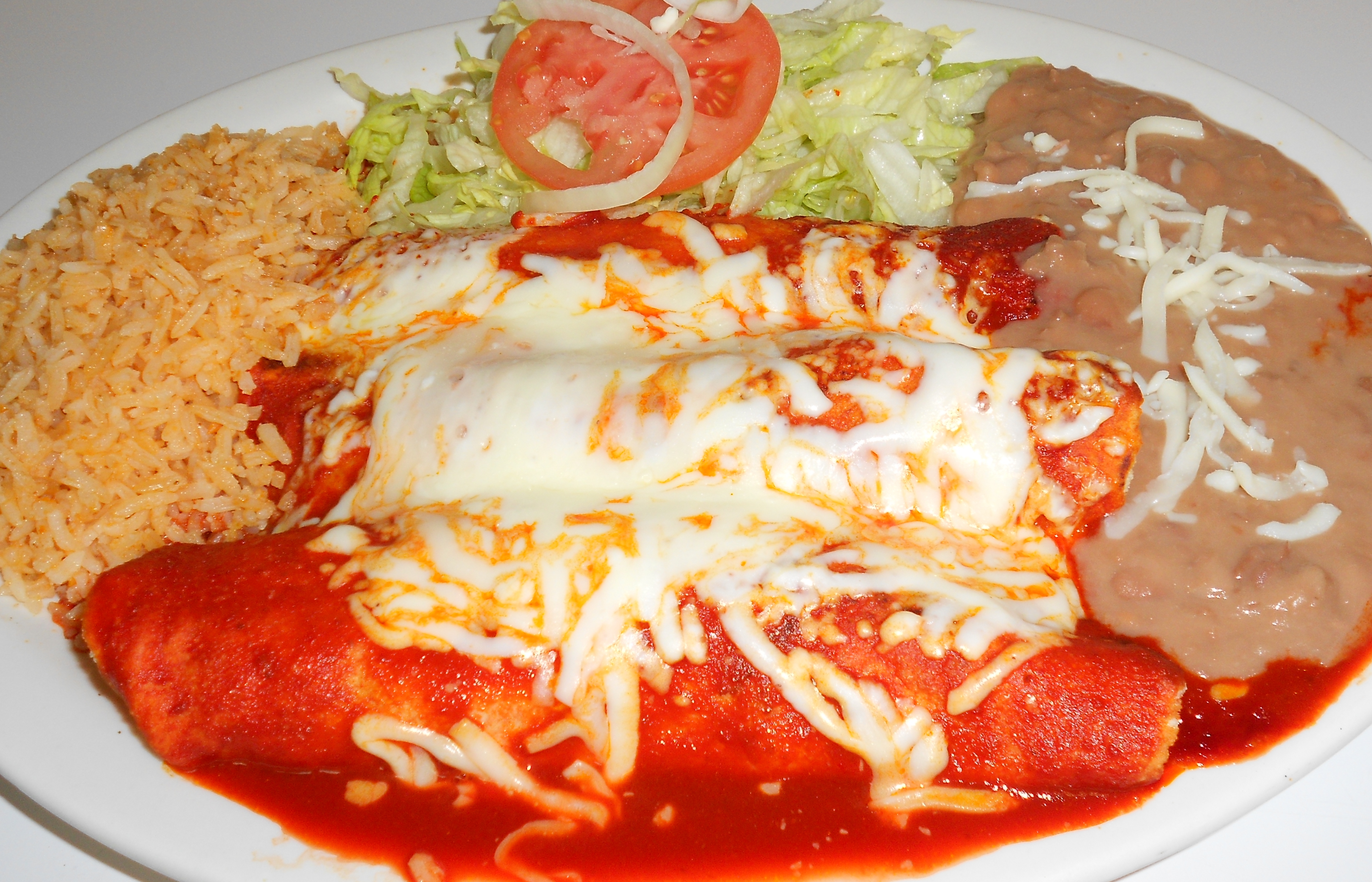 Order Enchiladas Rojas food online from El Pastor Mexican Restaurant store, Madison on bringmethat.com