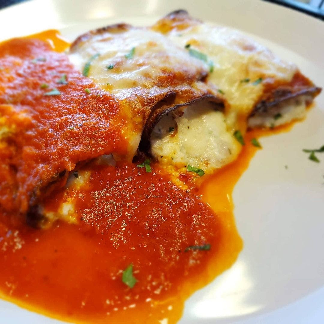 Order Eggplant Rollatini - 3 Pieces food online from Midland Ave Pizzeria store, Yonkers on bringmethat.com