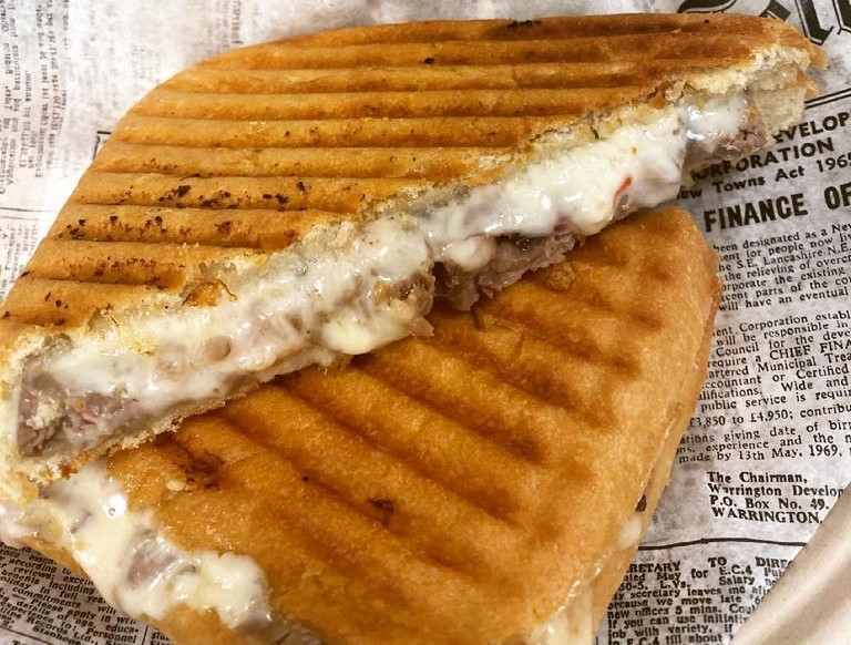 Order Tri Tip Steak Panini food online from Palermo Cafe & Bakery store, San Dimas on bringmethat.com