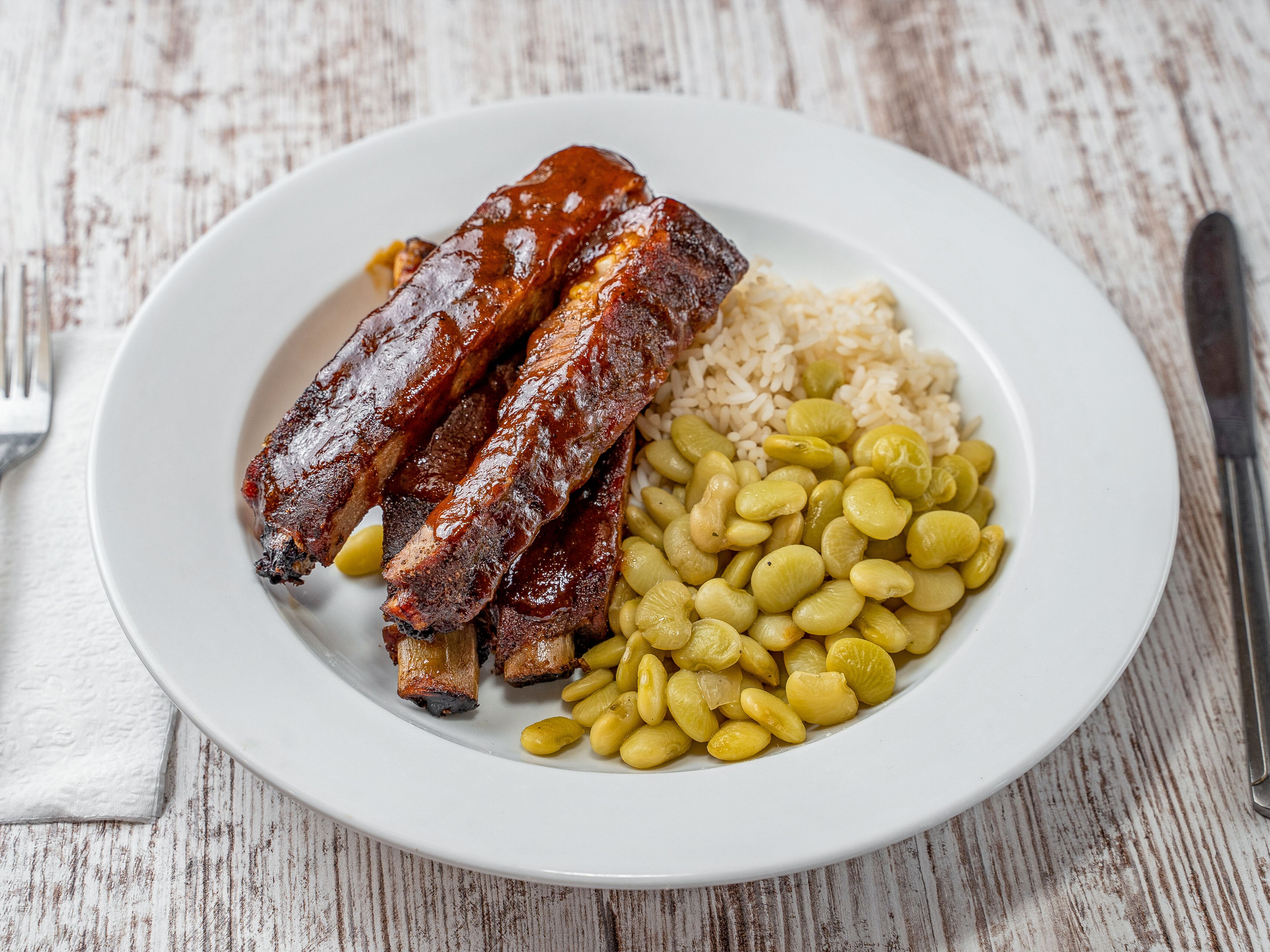 Order BBQ Ribs and 2 Sides Specialty Dish food online from Jason Restaurant store, Beaufort on bringmethat.com