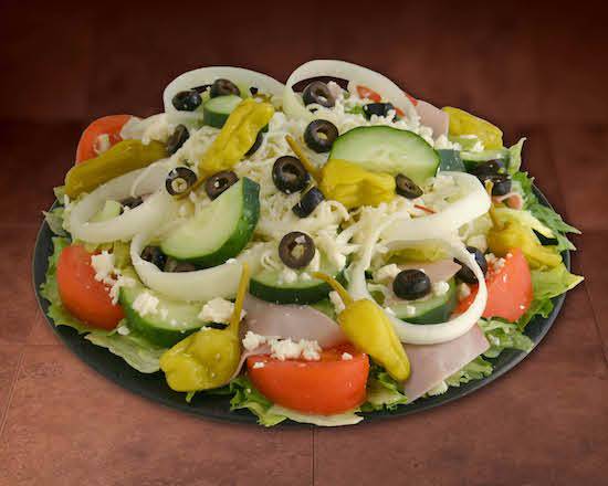 Order Large Greek Salad food online from Hungry Howie's Pizza store, Tampa on bringmethat.com