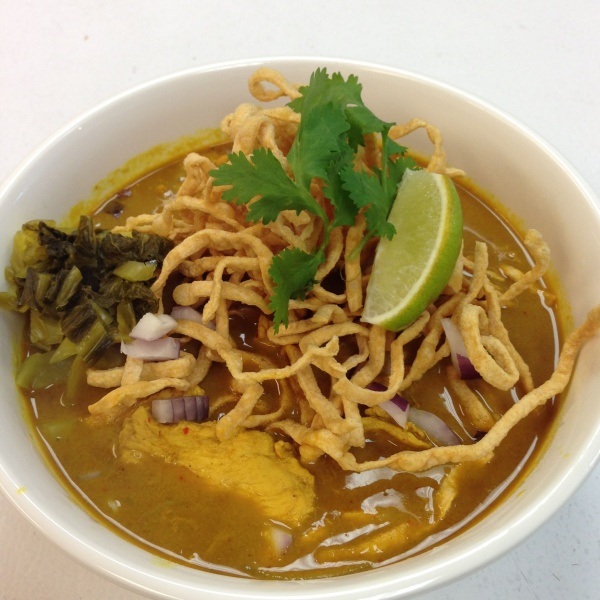 Order Khao Soi Kai food online from Chok Dee Thai Kitchen store, Norwood on bringmethat.com