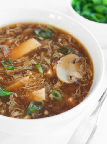 Order 16. Hot and Sour Soup food online from Great Wall Chinese Restaurant store, Doylestown on bringmethat.com