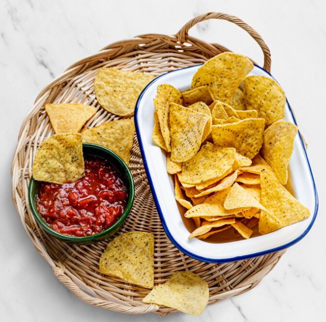 Order CHIPS WITH SALSA food online from Kirk Tacos Fusion store, Brooklyn on bringmethat.com