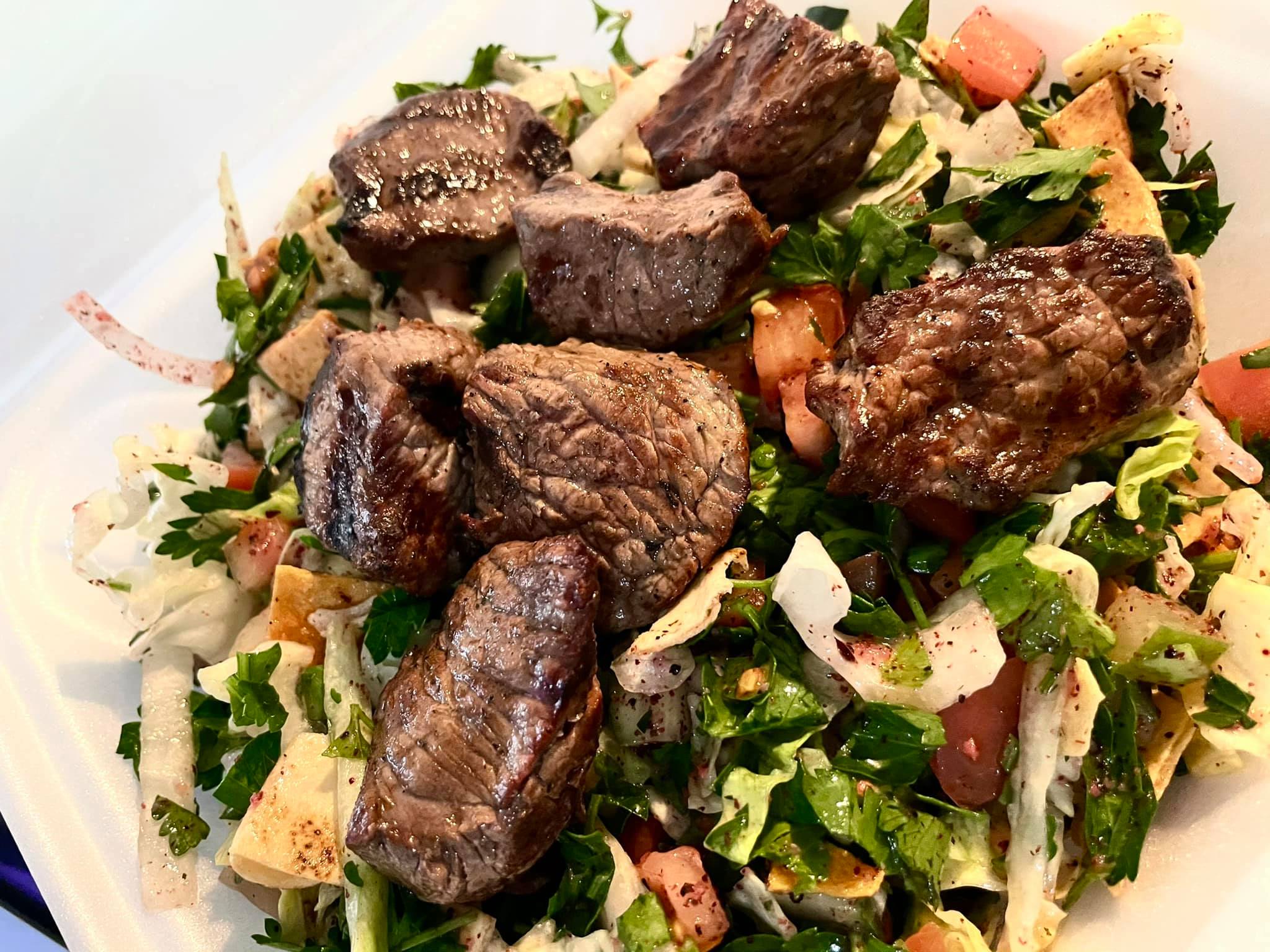 Order Lamb Fattoush food online from Kabob-G Grill store, Pittsburgh on bringmethat.com