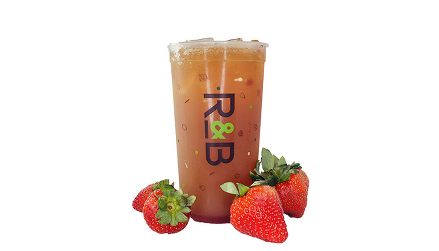 Order Strawberry Black Tea with Aloe Vera food online from R&B Tea store, Gardena on bringmethat.com