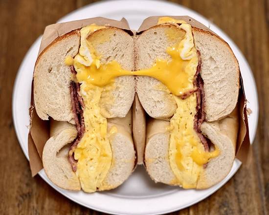 Order 2 Eggs Turkey Bacon & Cheese food online from My Three Sons Bagels store, Garden City on bringmethat.com