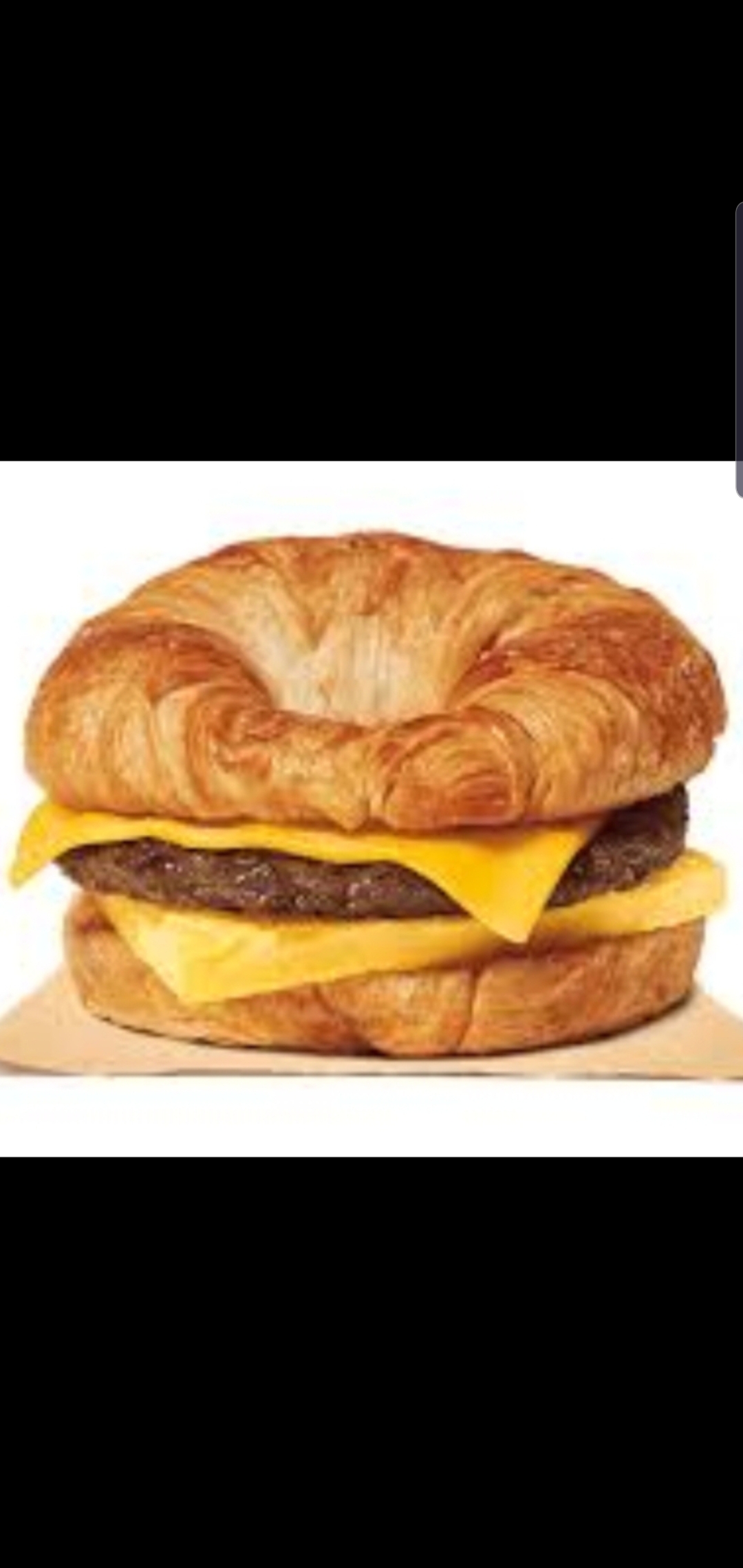 Order Turkey Sausage Patty Eggs And Cheese Croissant  food online from Bedford gourmet food store, Brooklyn on bringmethat.com
