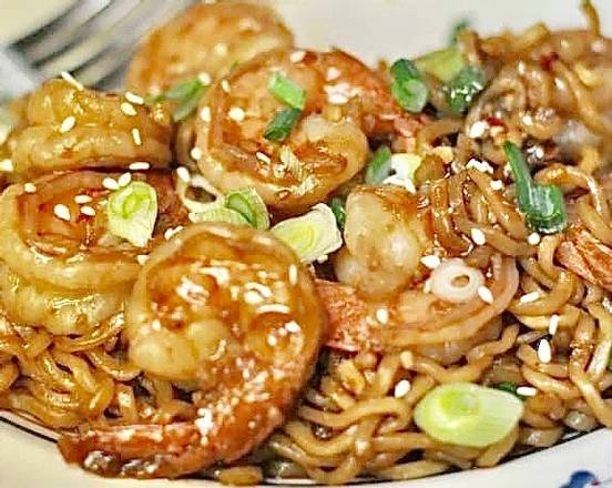 Order Shrimp Garlic Noodles food online from Hawker Eats store, SF on bringmethat.com