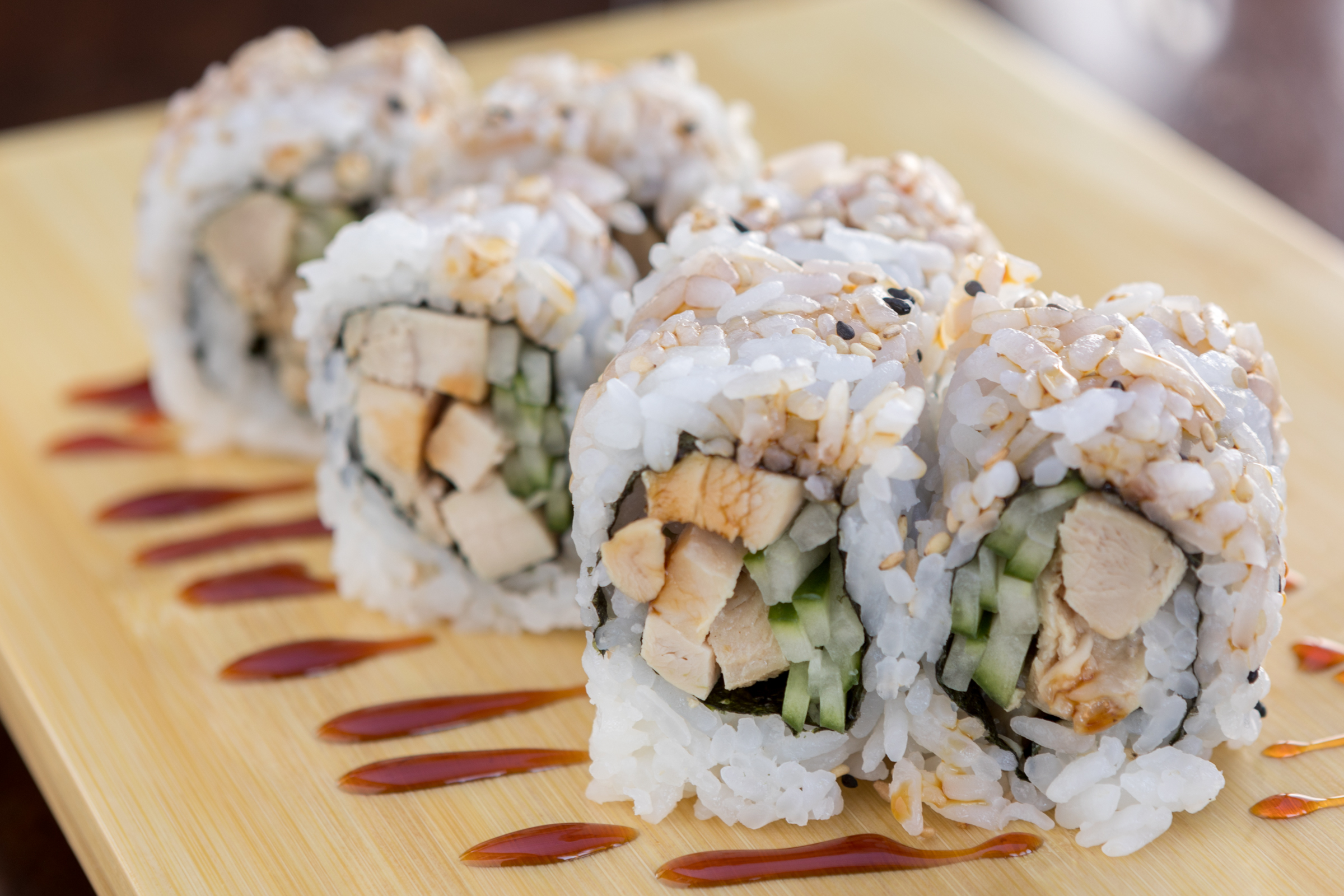 Order Chicken Teriyaki Roll food online from Yo Sushi store, Alameda on bringmethat.com