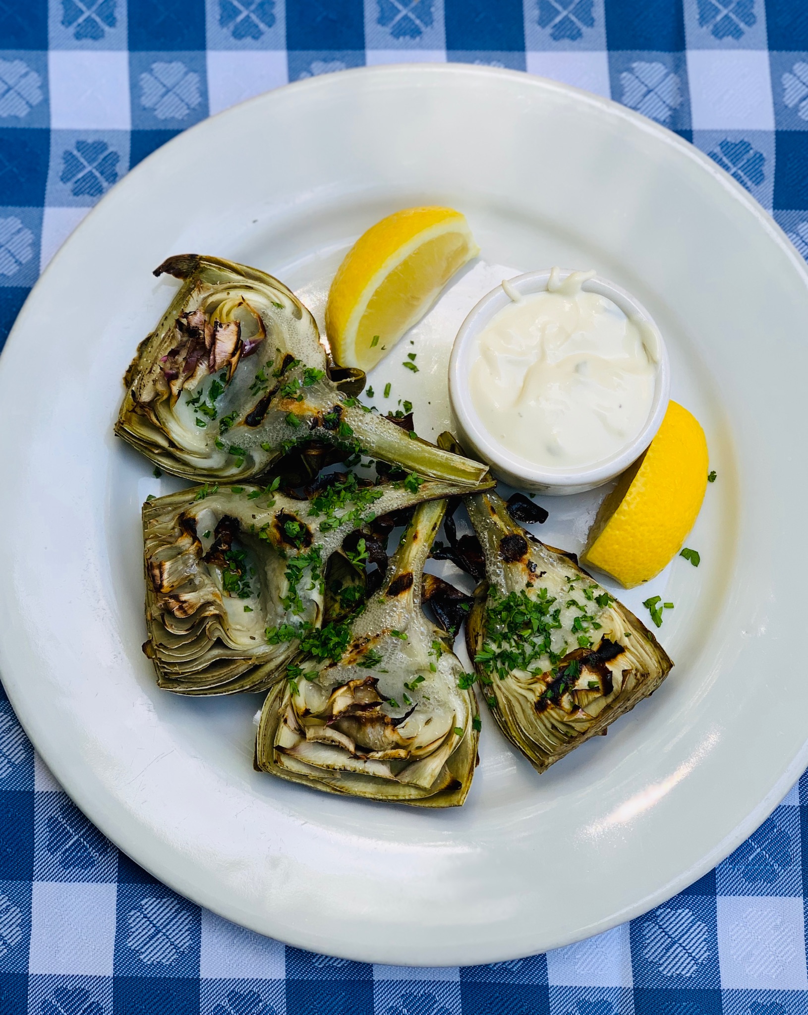 Order Grilled Artichoke food online from Perry Union store, San Francisco on bringmethat.com