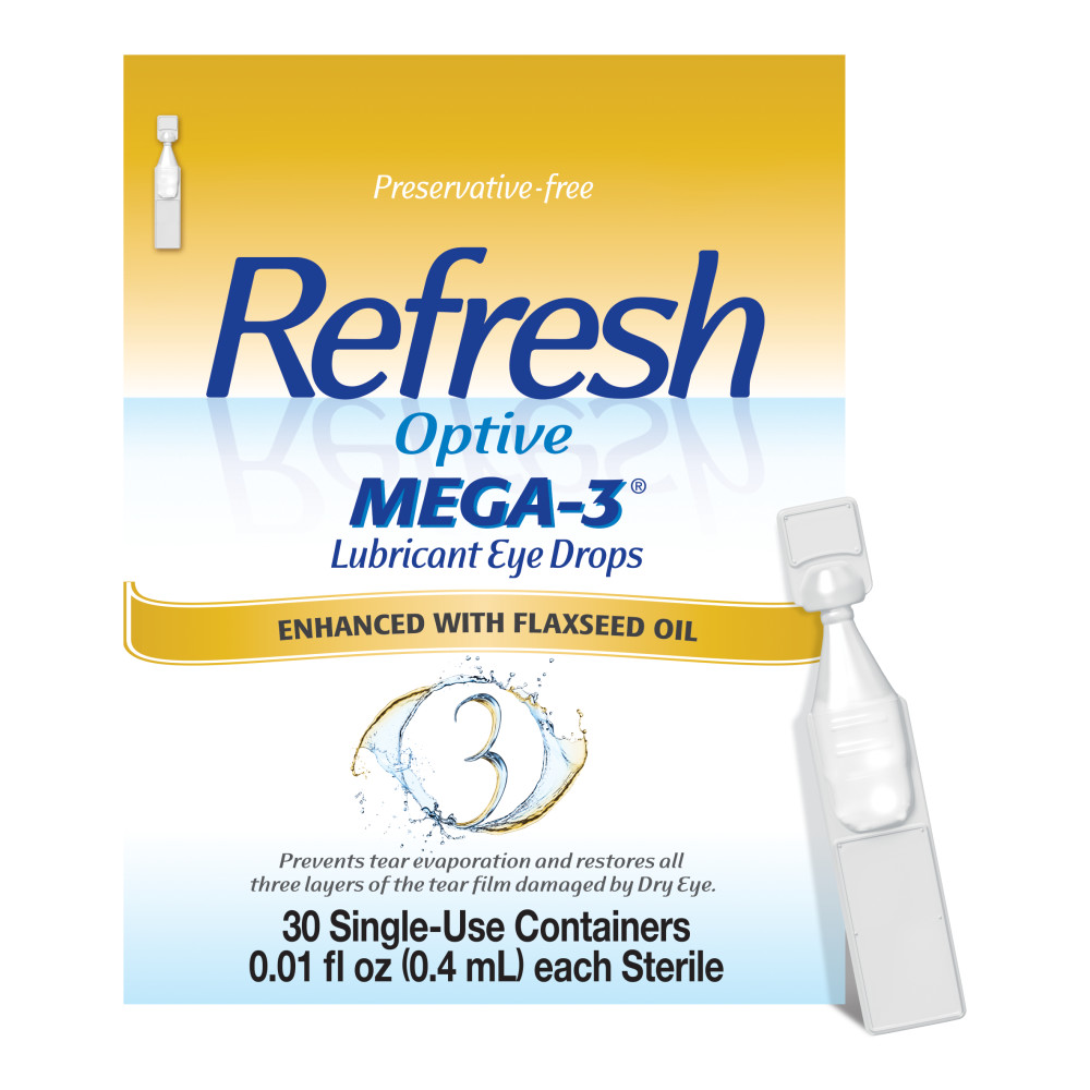 Order Refresh Optive MEGA-3 Lubricant Eye Drops - 0.01 fl oz, 30 ct food online from Rite Aid store, Cathedral City on bringmethat.com