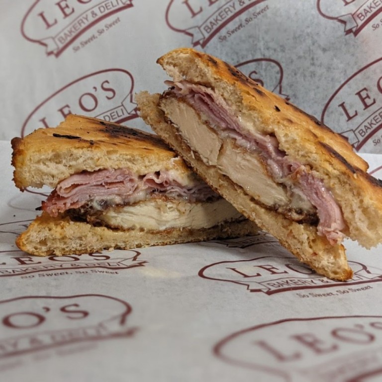 Order Chicken Cordon Bleu (Panini) food online from Leo Bakery & Deli store, East Rochester on bringmethat.com