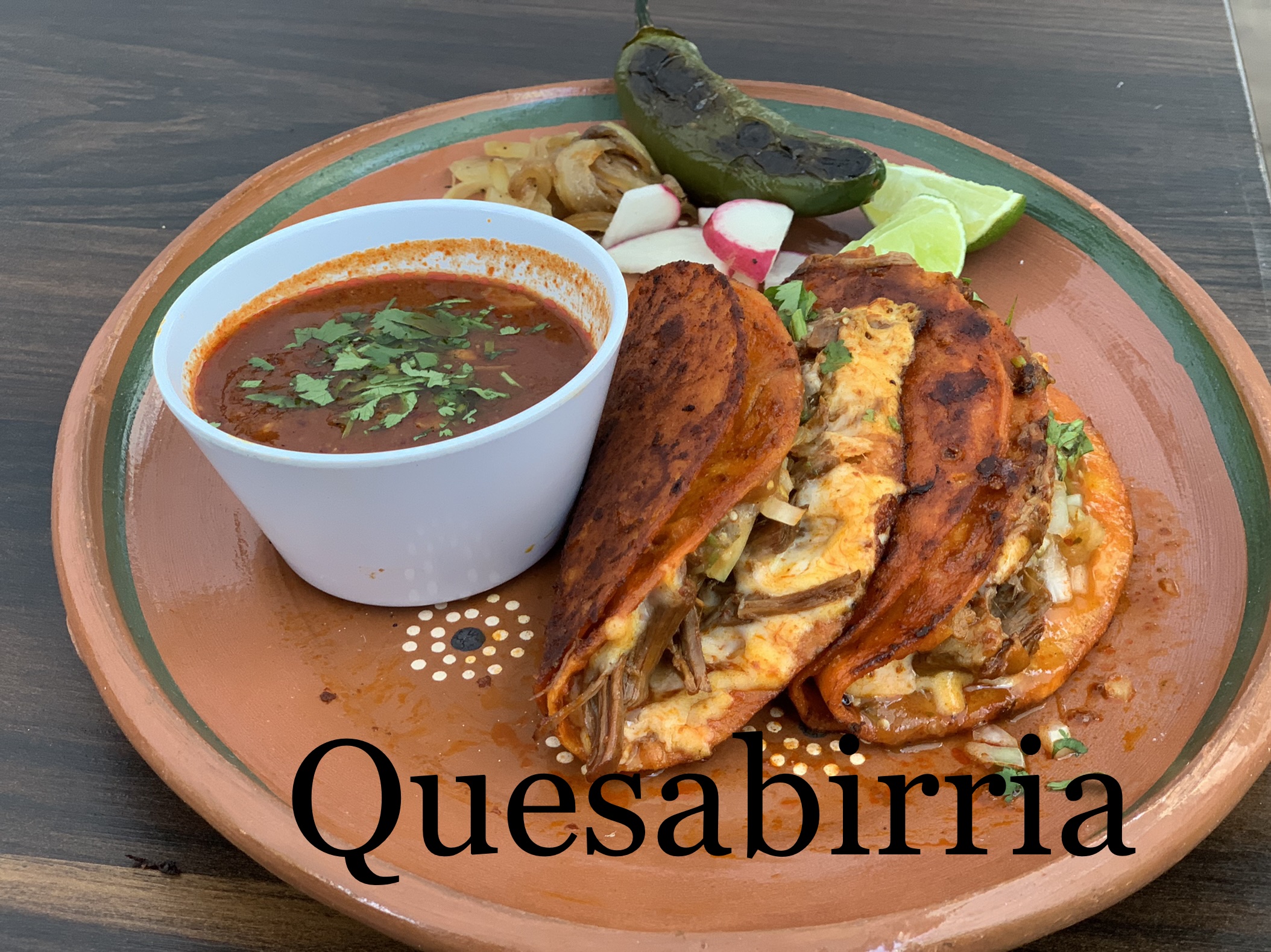 Order Quesabirria food online from Chuy's Fiestas Restaurant store, San Francisco on bringmethat.com