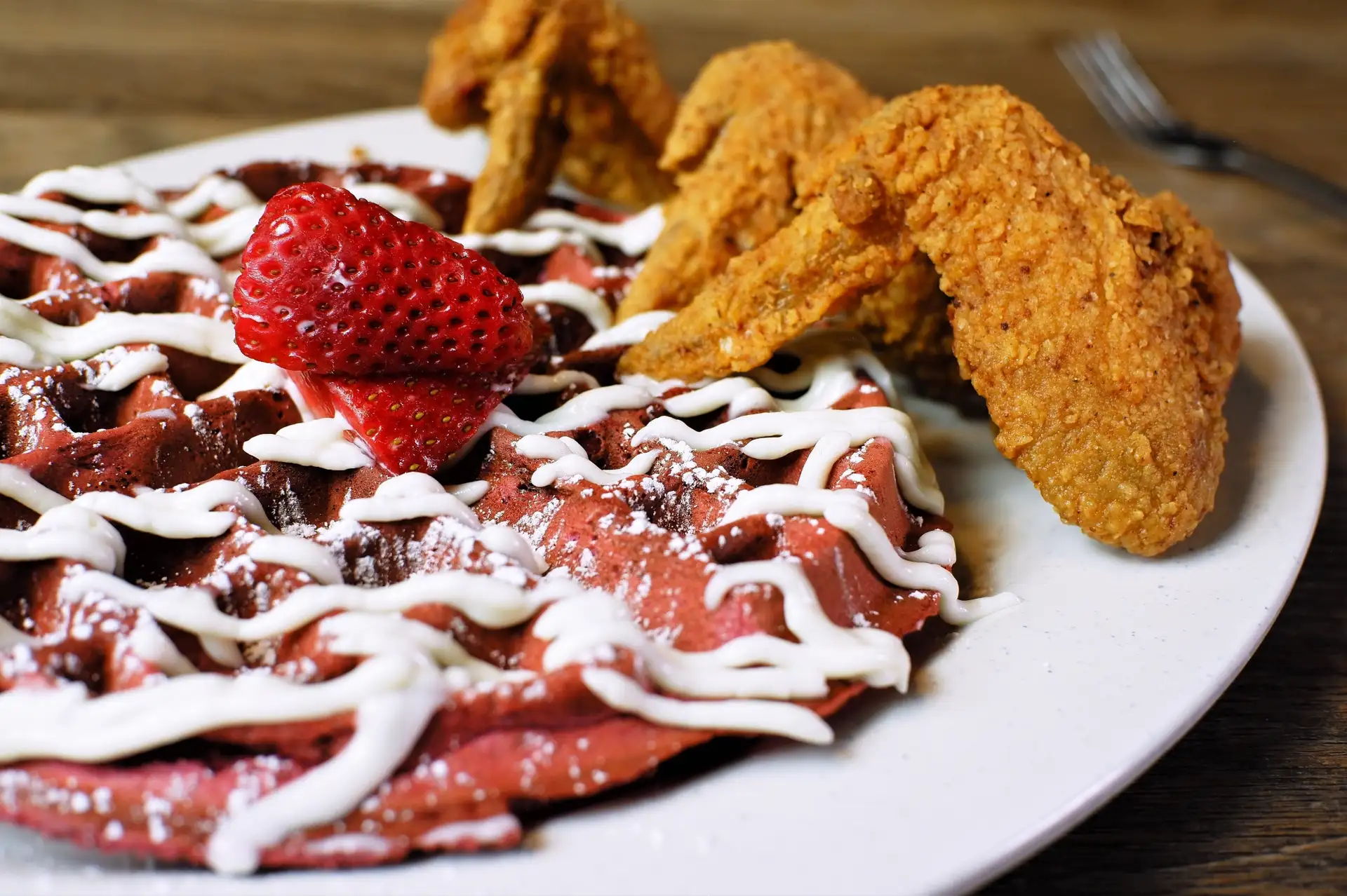 Order Specialty Chicken and Waffle food online from Rosie Cafe store, Carrollton on bringmethat.com