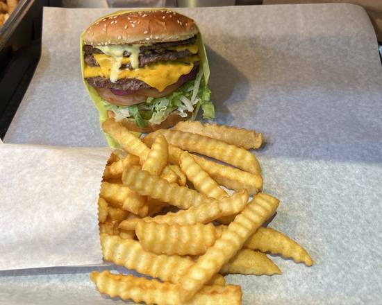Order #2 Double Cheeseburger Combo food online from Burger Shack store, Lemoore on bringmethat.com