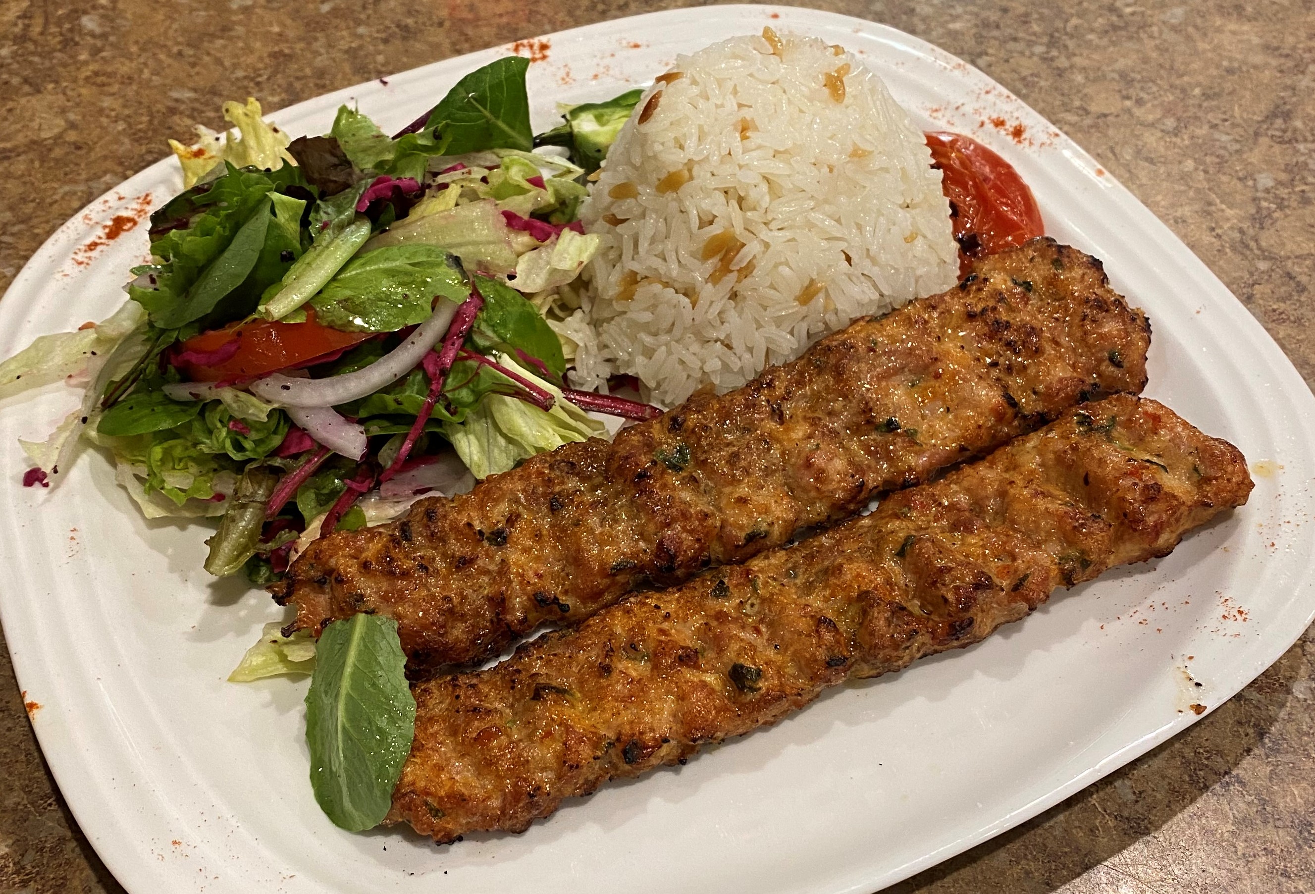 Order Chicken Adana Kebab food online from Zara Cafe Grill store, Staten Island on bringmethat.com