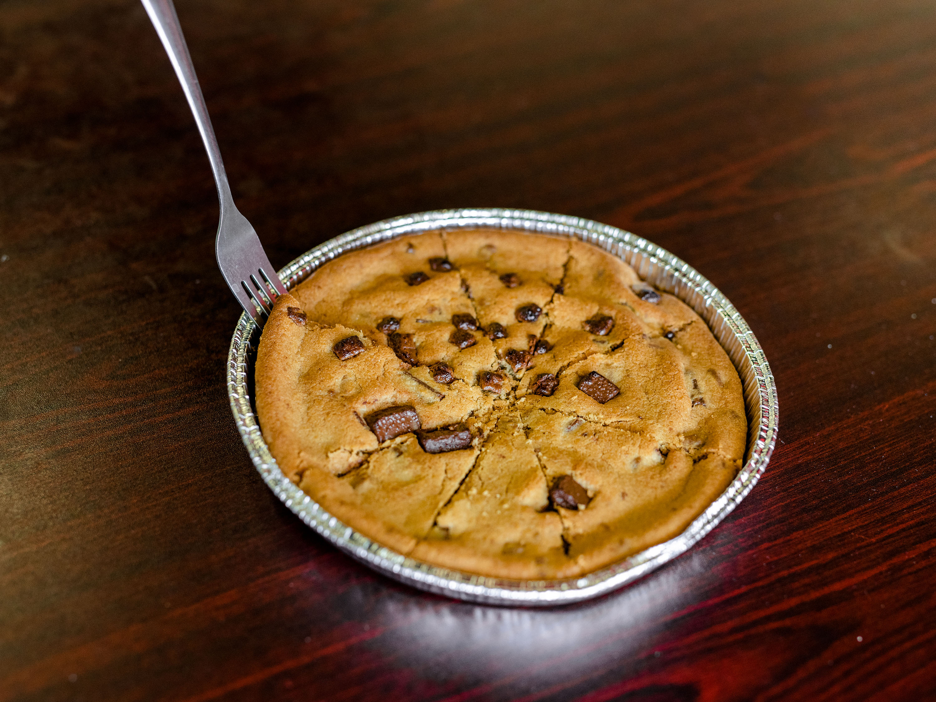 Order 7" Chocolate Chip Cookie Cake food online from Potter's Pizza store, Abilene on bringmethat.com