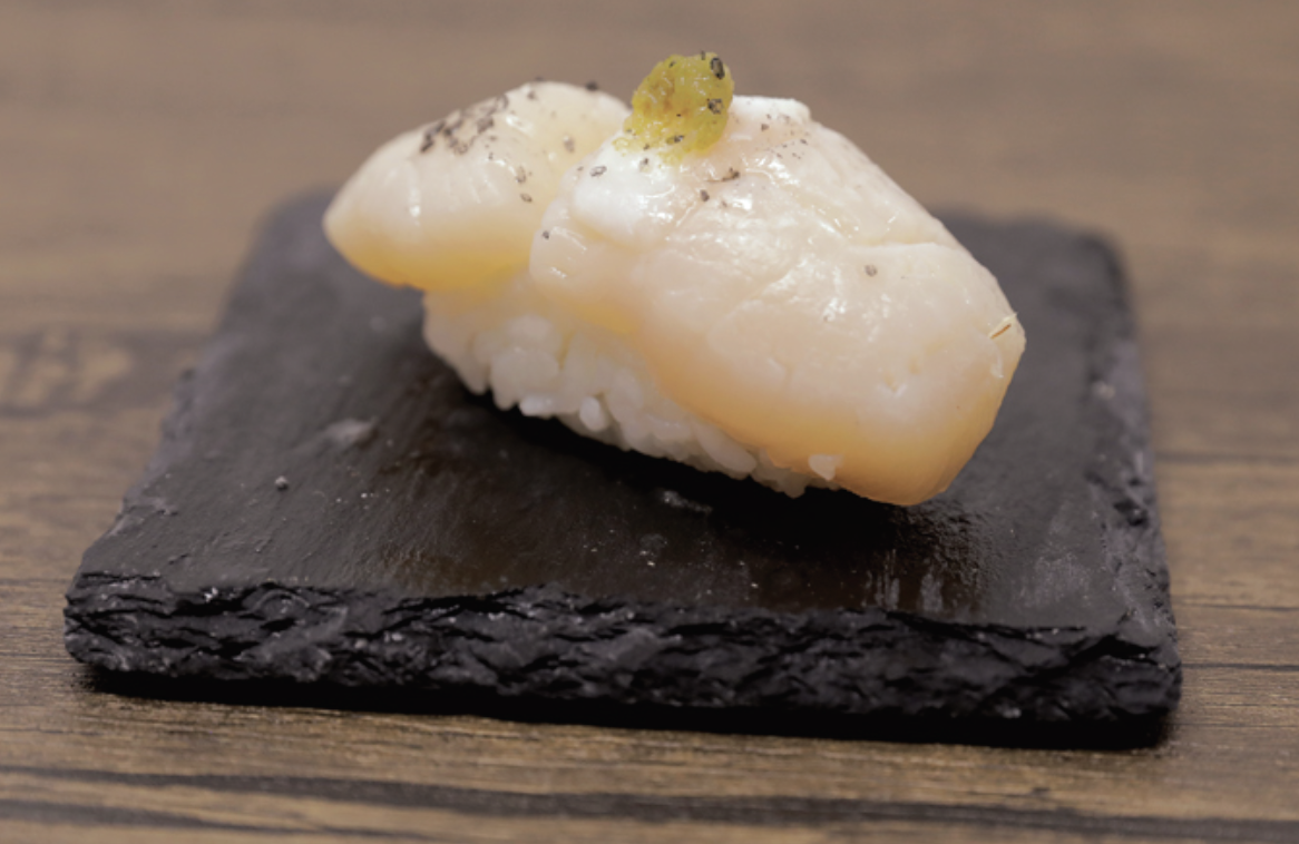 Order Jumbo Scallop Sushi food online from Tenno Sushi store, Los Angeles on bringmethat.com