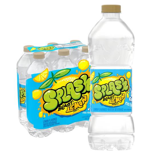 Order Splash Blast Lemon Flavored Water, 16.9 OZ Bottles, 6 PK food online from CVS store, LYNCHBURG on bringmethat.com