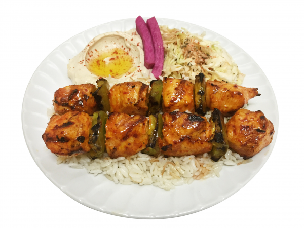 Order Chicken Breast Kebab Platter food online from Aslan Catering store, Los Angeles on bringmethat.com