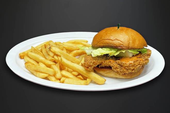 Order Spicy Fried Chicken Sandwich Combo food online from Keith Chicken N Waffles store, Daly City on bringmethat.com