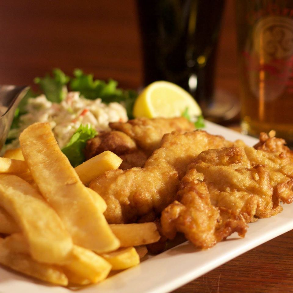 Order Guinness Fish and Chips food online from The Curragh store, Holland on bringmethat.com