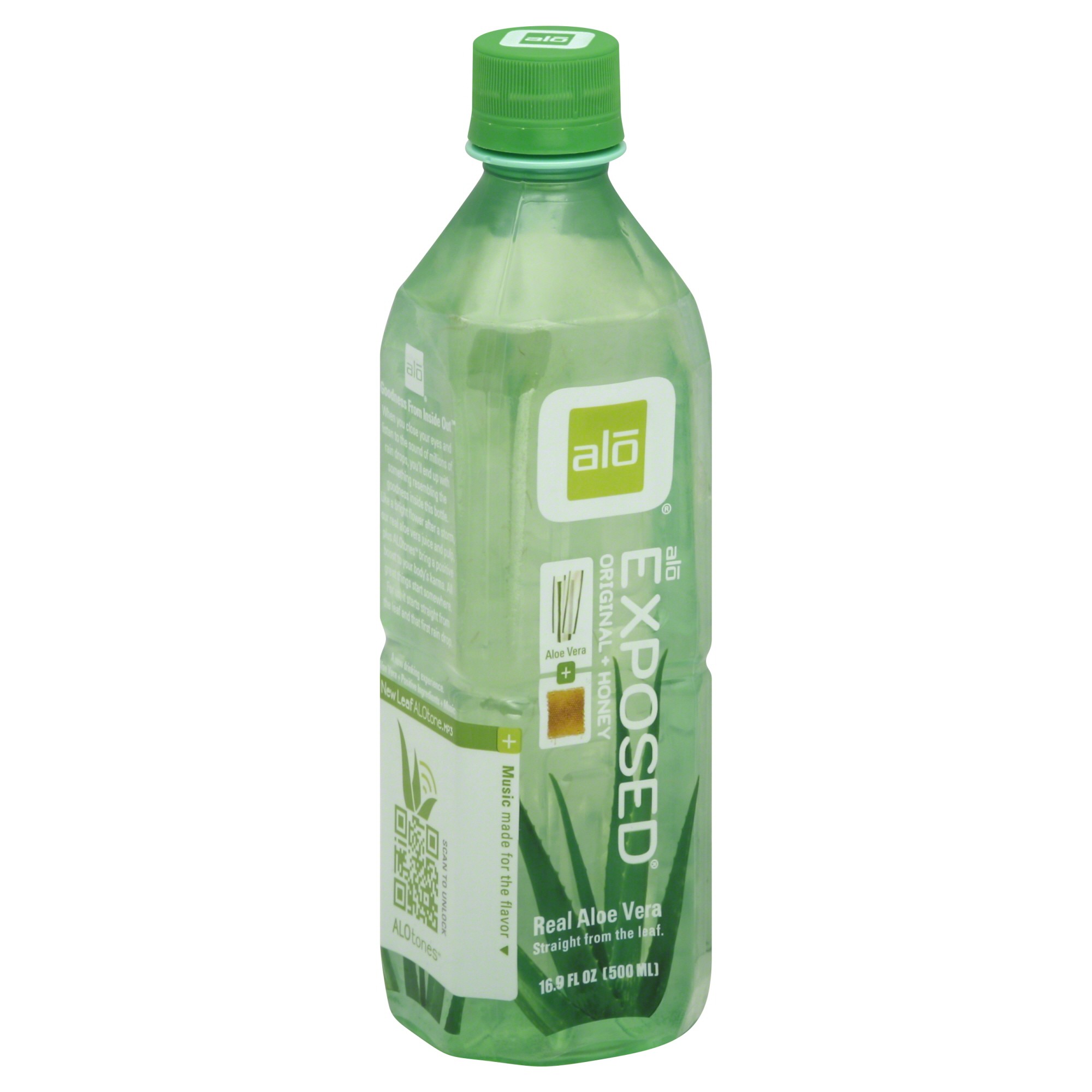 Order Alo Exposed Real Aloe Vera Juice, Original + Honey  - 16.9 fl oz food online from Rite Aid store, MILLER PLACE on bringmethat.com
