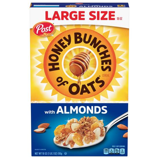 Order Honey Bunches Oats with Almonds, Large Size, 18 OZ food online from Cvs store, TRAVERSE CITY on bringmethat.com