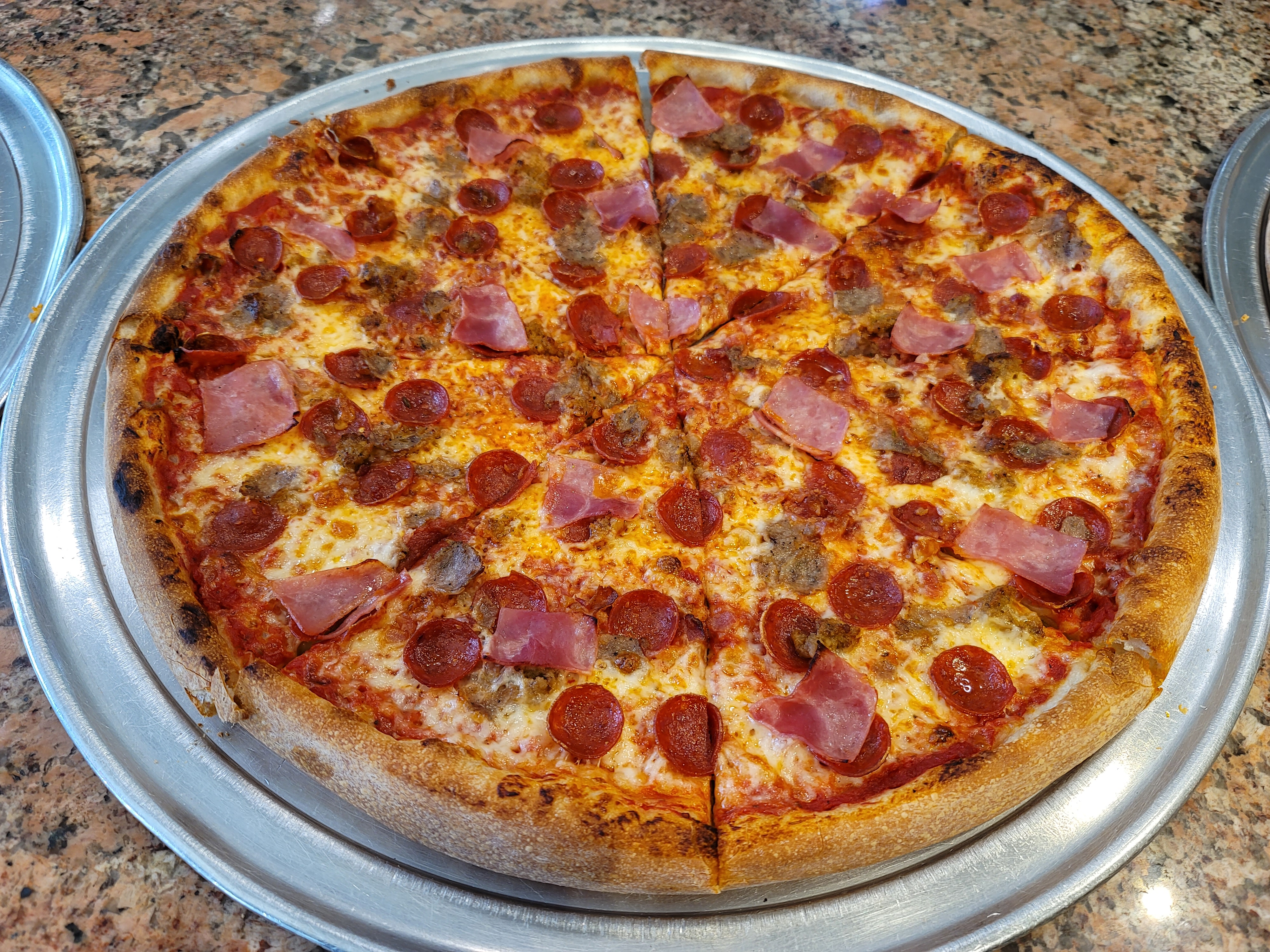 Order Meat Lovers Pizza food online from Casa De Amici store, Morgantown on bringmethat.com