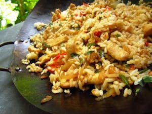 Order Spicy Thai Fried Rice - Lunch food online from Sabuy Sabuy II store, Berkeley on bringmethat.com