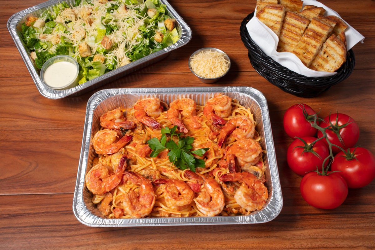 Order Spicy Prawn Linguine food online from Panini Kabob Grill store, Los Angeles on bringmethat.com