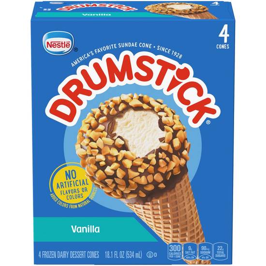 Order Nestle Drumstick, Vanilla, 4 CT food online from CVS store, ORO VALLEY on bringmethat.com